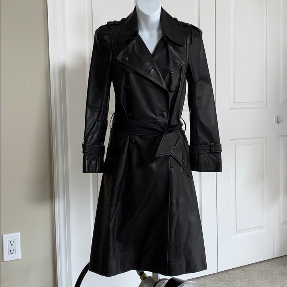 Balenciaga Italian Leather Trench Coat